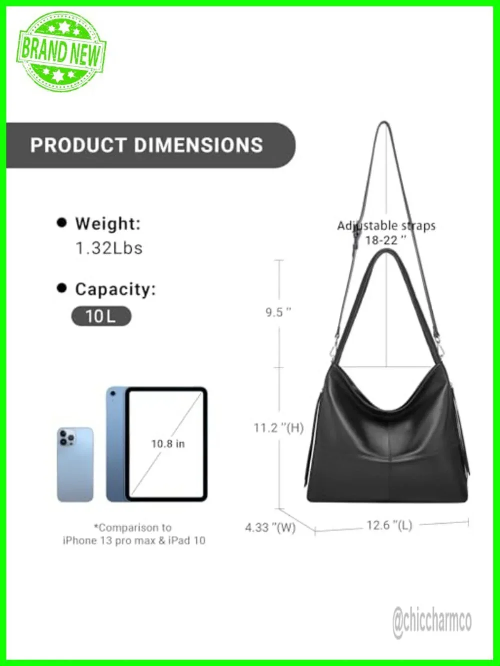 Genuine Leather Hobo Bag for Women Crossbody Purse Shoulder Handbag Tote